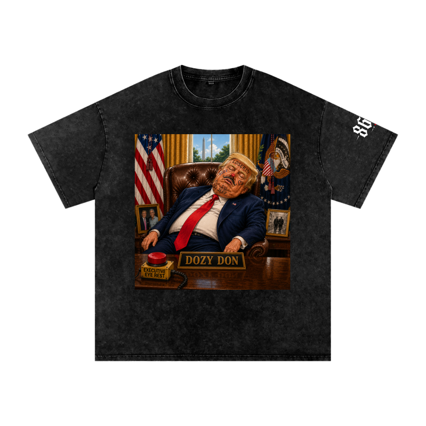 “Dozy Don” Snow Washed Oversized Cotton T-Shirt