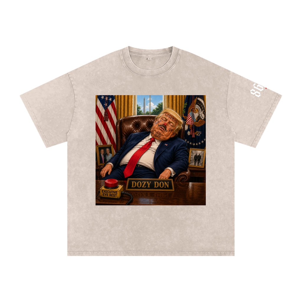 “Dozy Don” Snow Washed Oversized Cotton T-Shirt