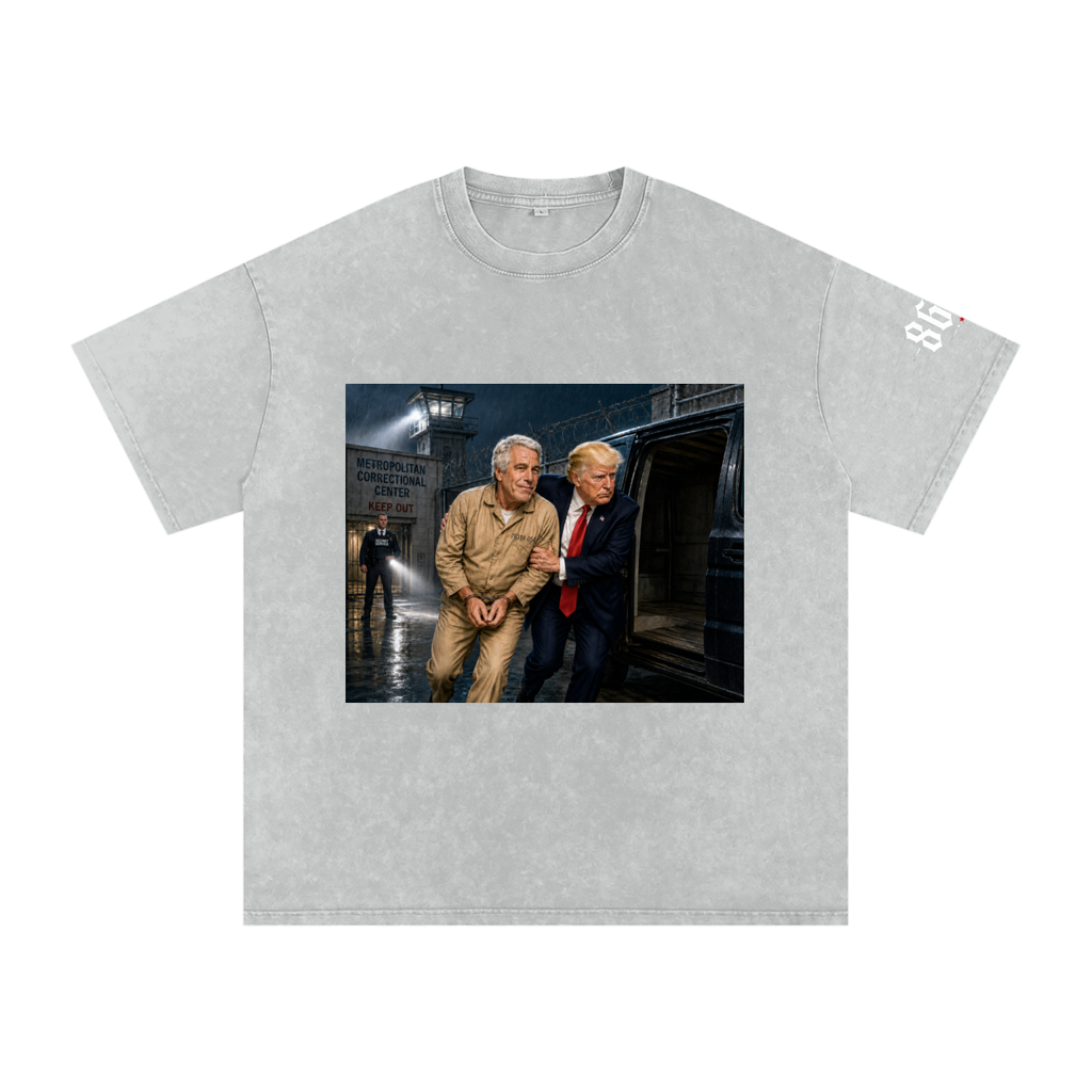 “Extraction” Snow Washed Oversized Cotton T-Shirt