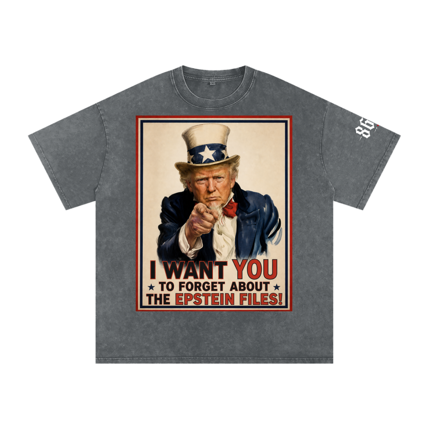 “Uncle Shame” Snow Washed Oversized Cotton T-Shirt