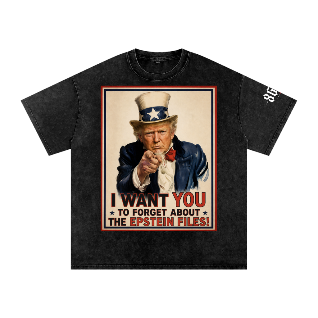 “Uncle Shame” Snow Washed Oversized Cotton T-Shirt