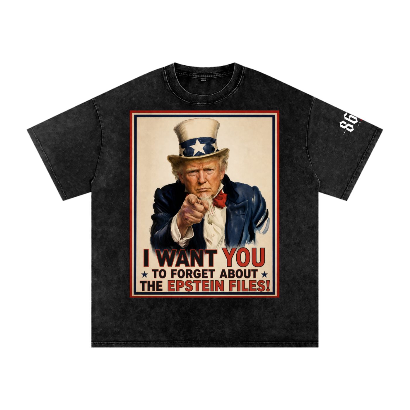 “Uncle Shame” Snow Washed Oversized Cotton T-Shirt