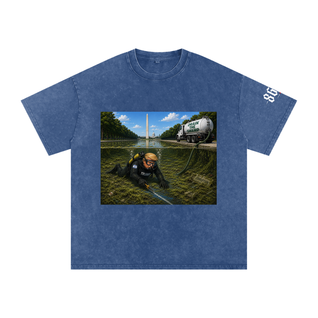 “Vandal” Snow Washed Oversized Cotton T-Shirt