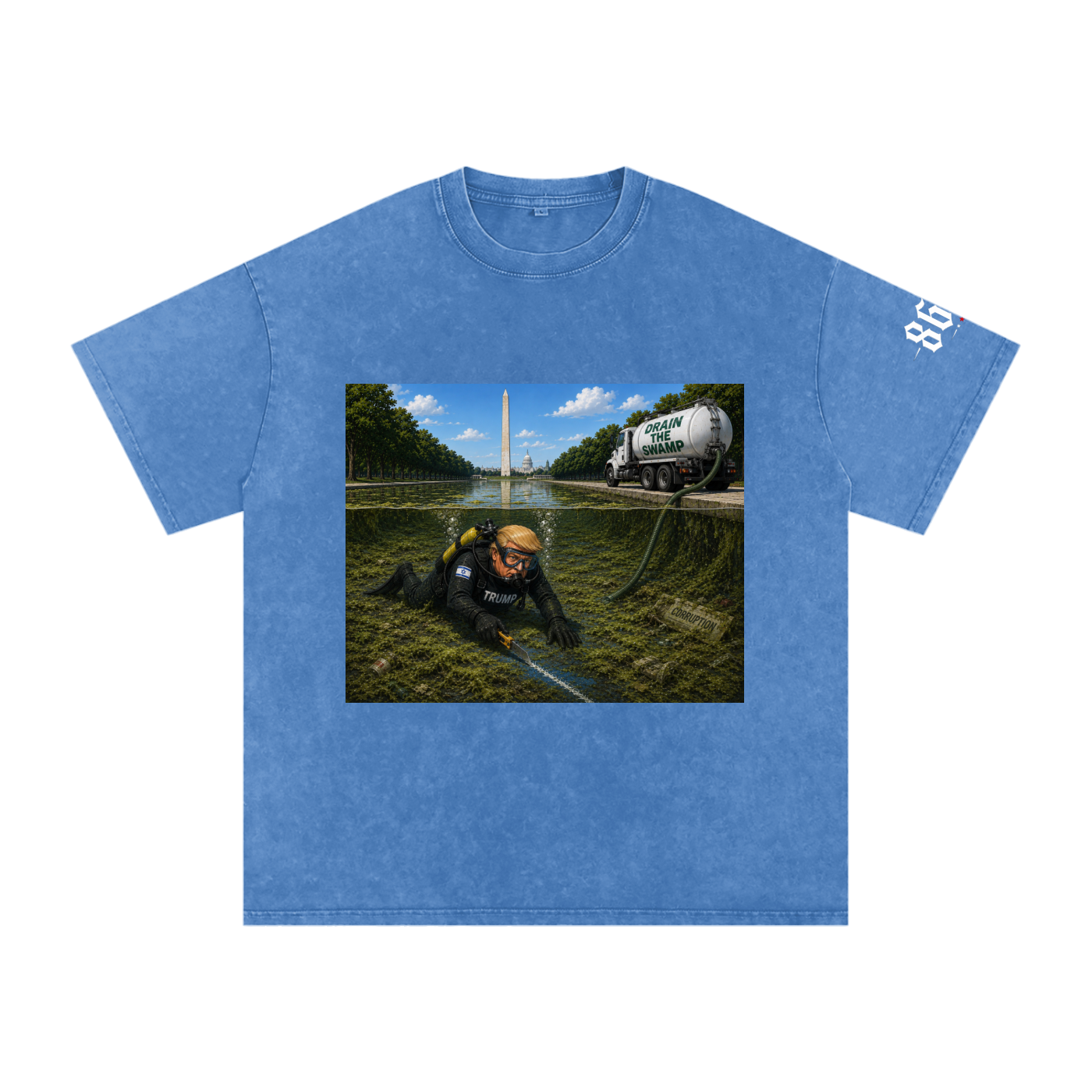 “Vandal” Snow Washed Oversized Cotton T-Shirt