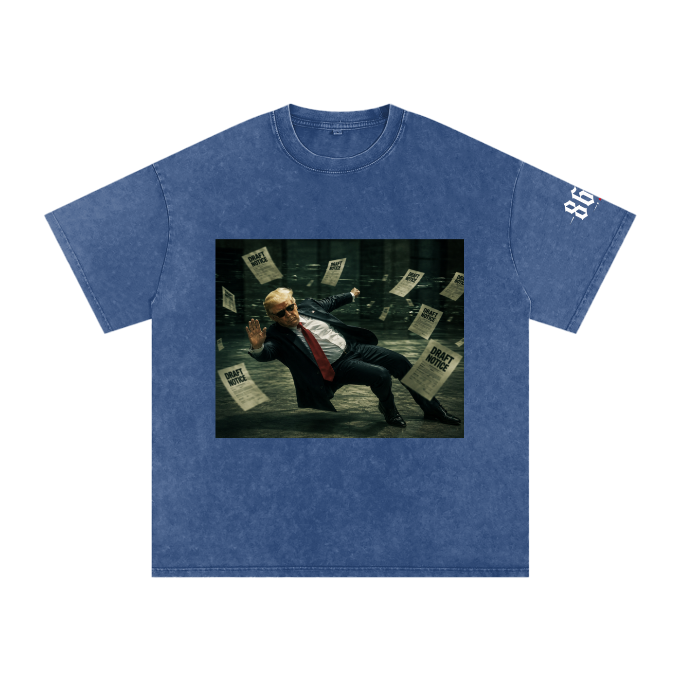 “Draft Dodger” Snow Washed Oversized Cotton T-Shirt