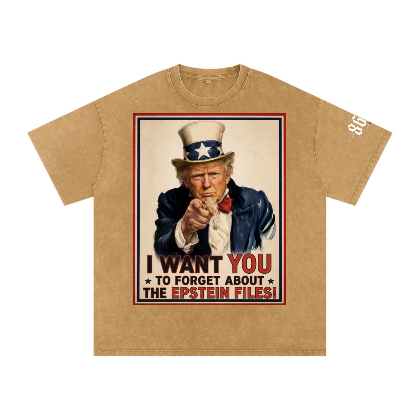 “Uncle Shame” Snow Washed Oversized Cotton T-Shirt