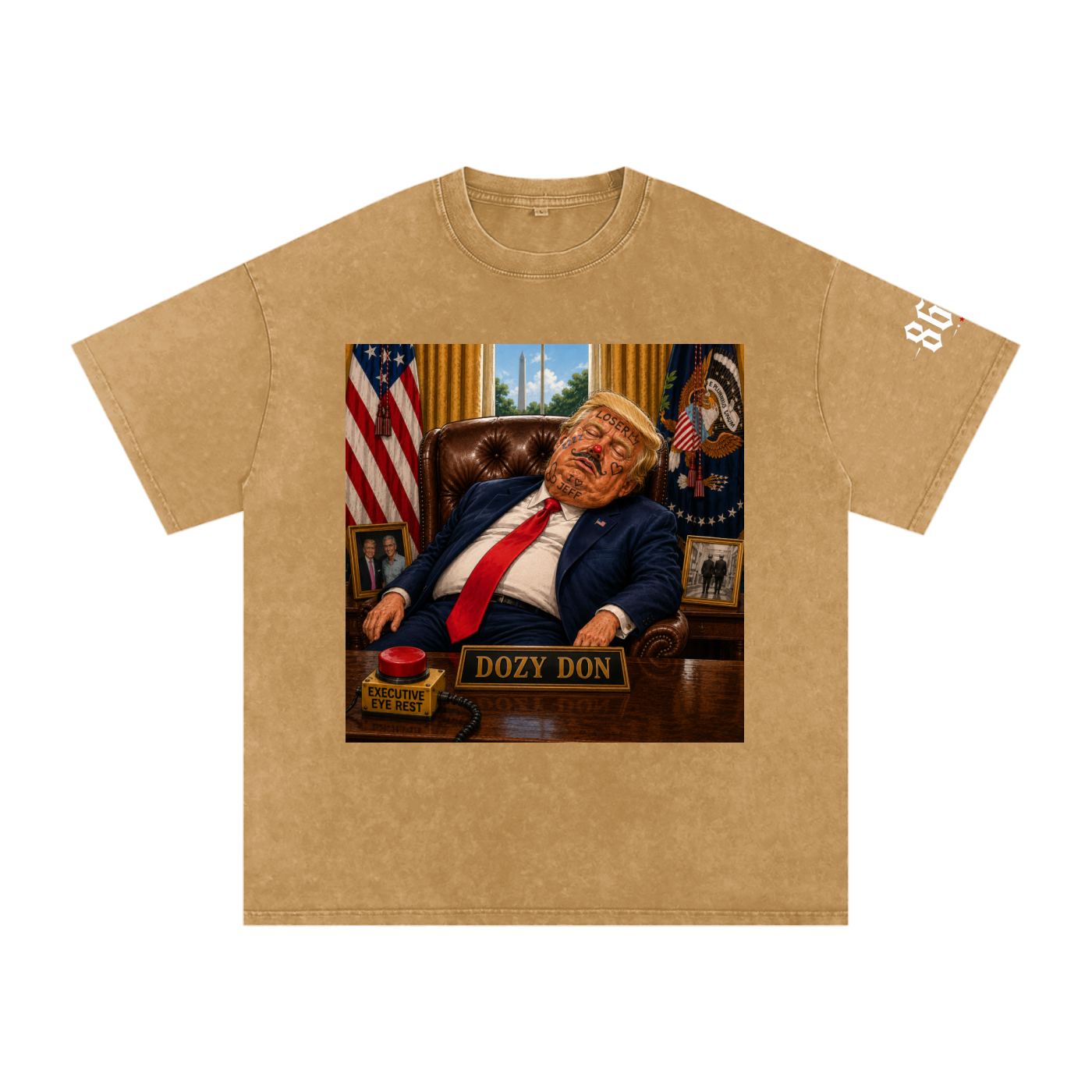 “Dozy Don” Snow Washed Oversized Cotton T-Shirt