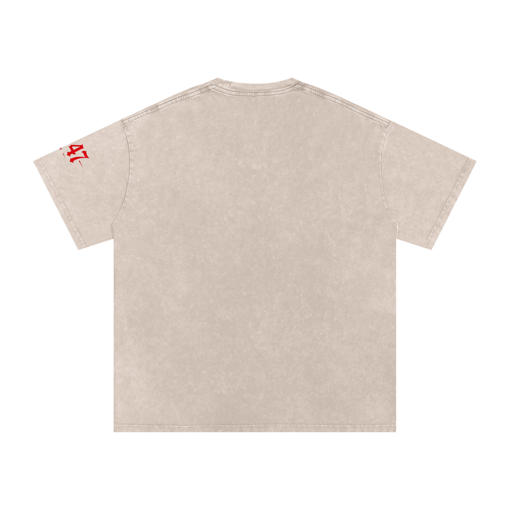 “Uncle Shame” Snow Washed Oversized Cotton T-Shirt