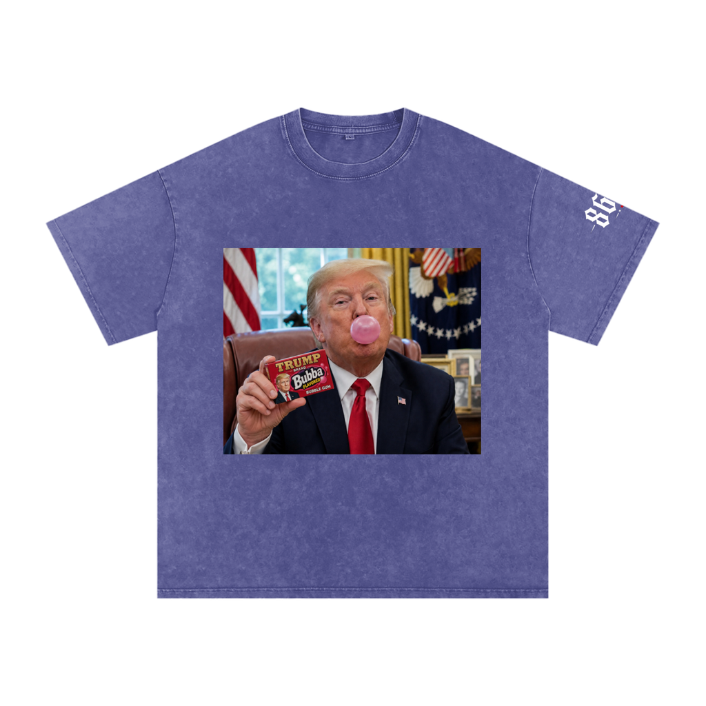 “Blowin’ Bubba” Snow Washed Oversized Cotton T-Shirt