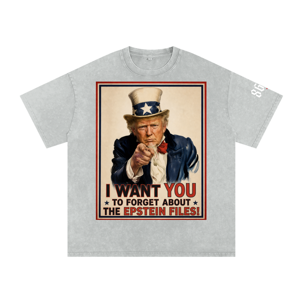 “Uncle Shame” Snow Washed Oversized Cotton T-Shirt