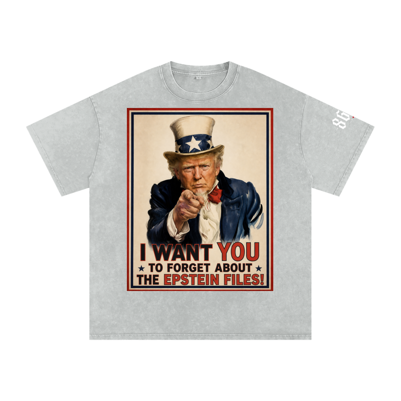 “Uncle Shame” Snow Washed Oversized Cotton T-Shirt