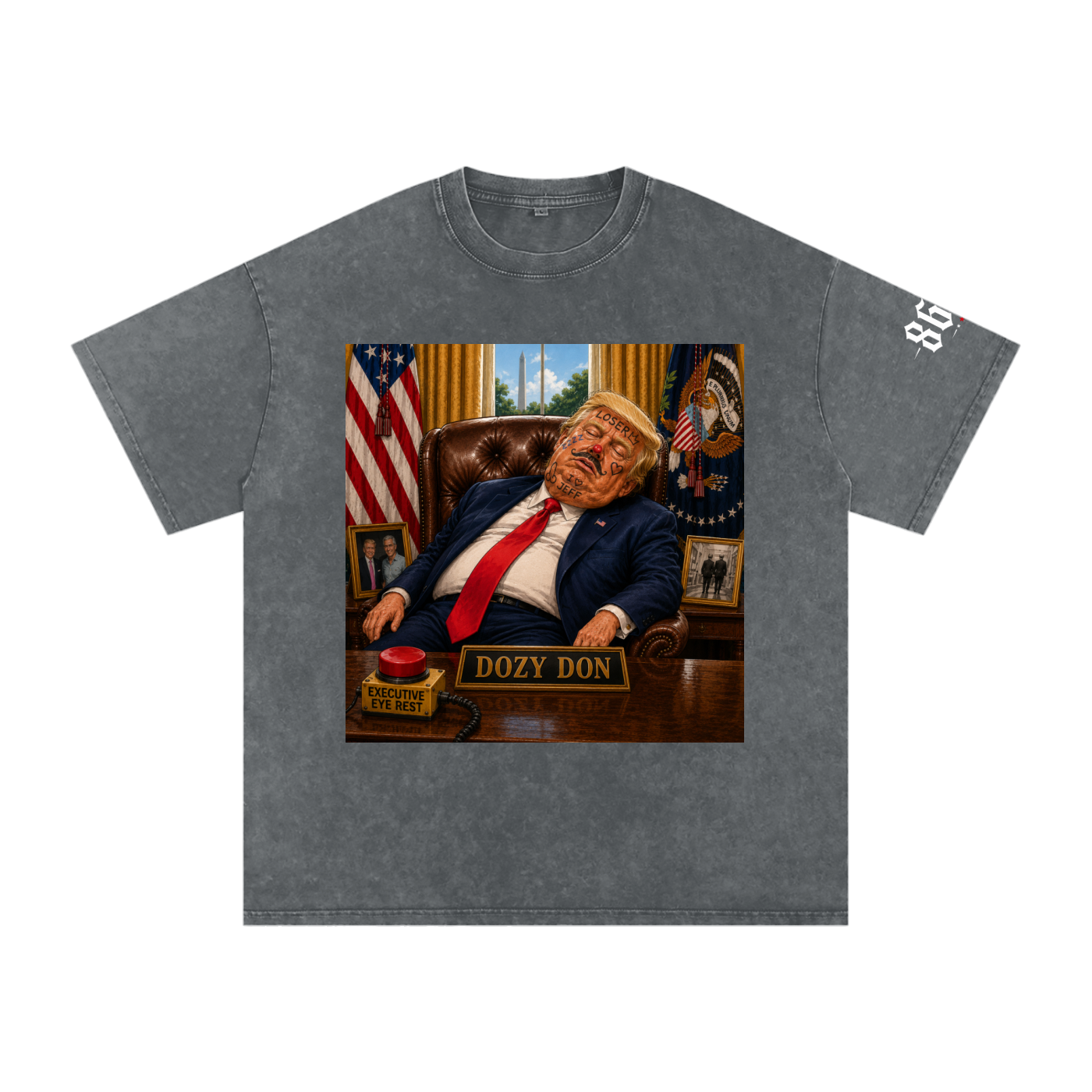 “Dozy Don” Snow Washed Oversized Cotton T-Shirt