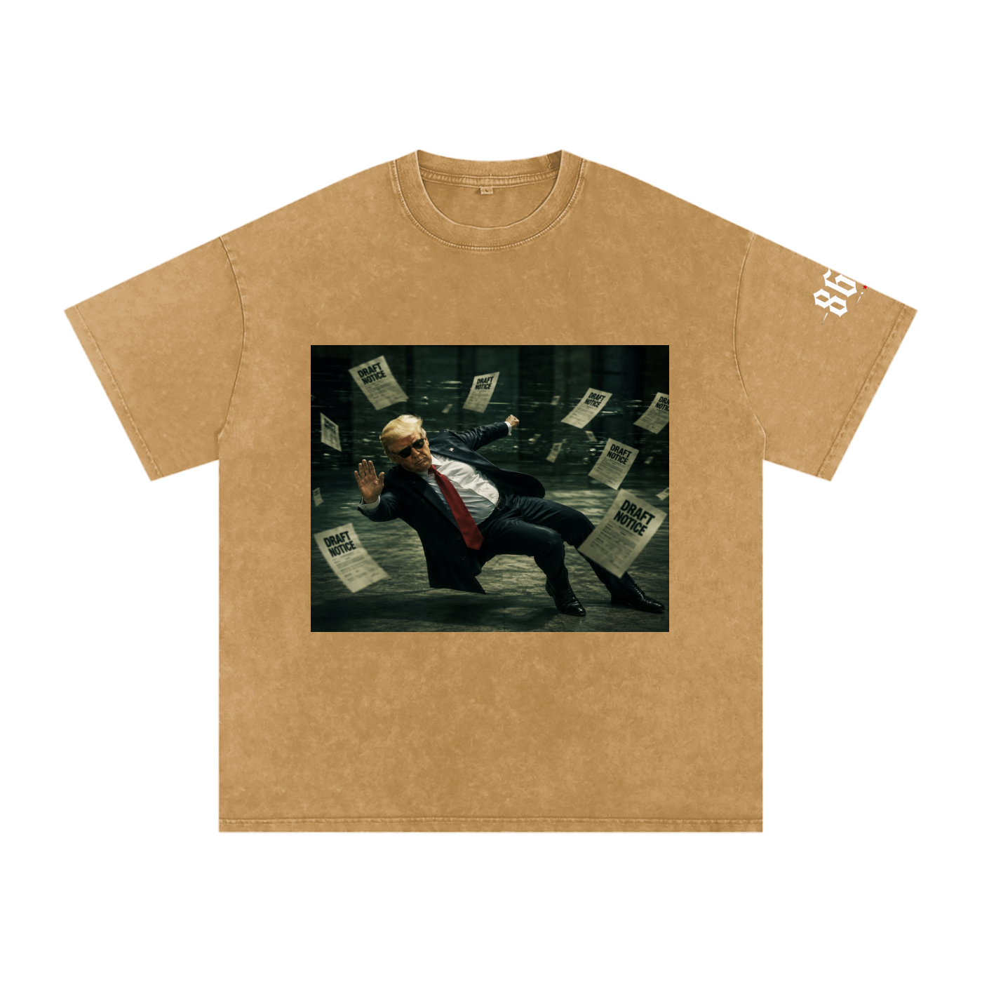 “Draft Dodger” Snow Washed Oversized Cotton T-Shirt
