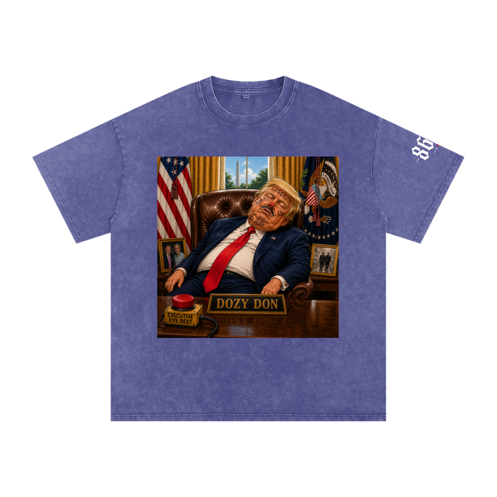“Dozy Don” Snow Washed Oversized Cotton T-Shirt