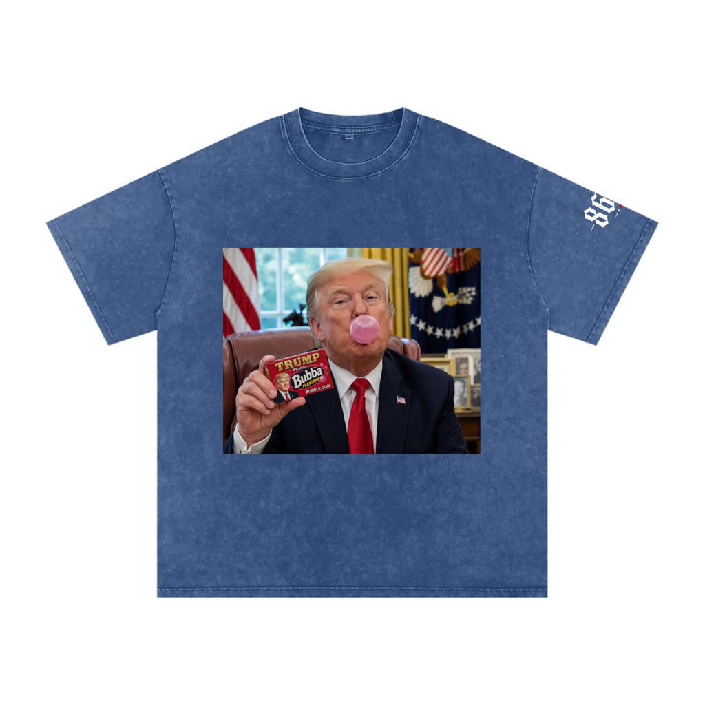 “Blowin’ Bubba” Snow Washed Oversized Cotton T-Shirt
