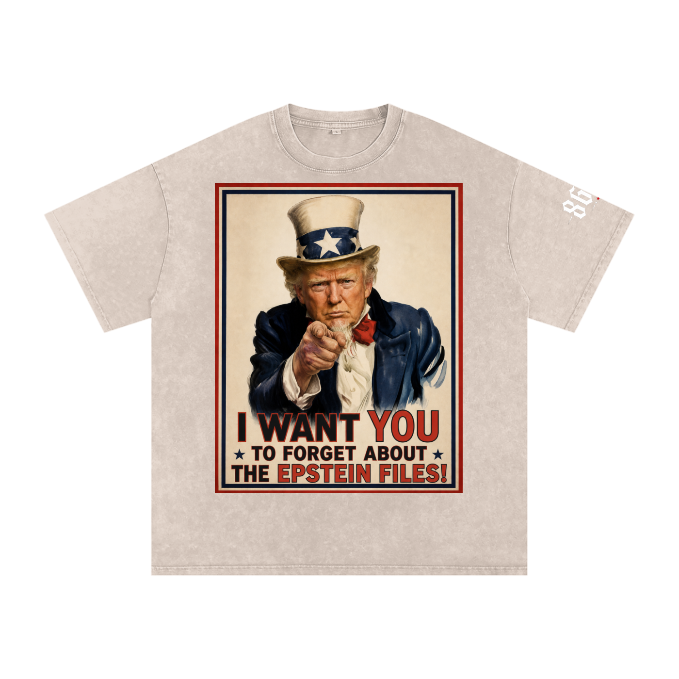 “Uncle Shame” Snow Washed Oversized Cotton T-Shirt