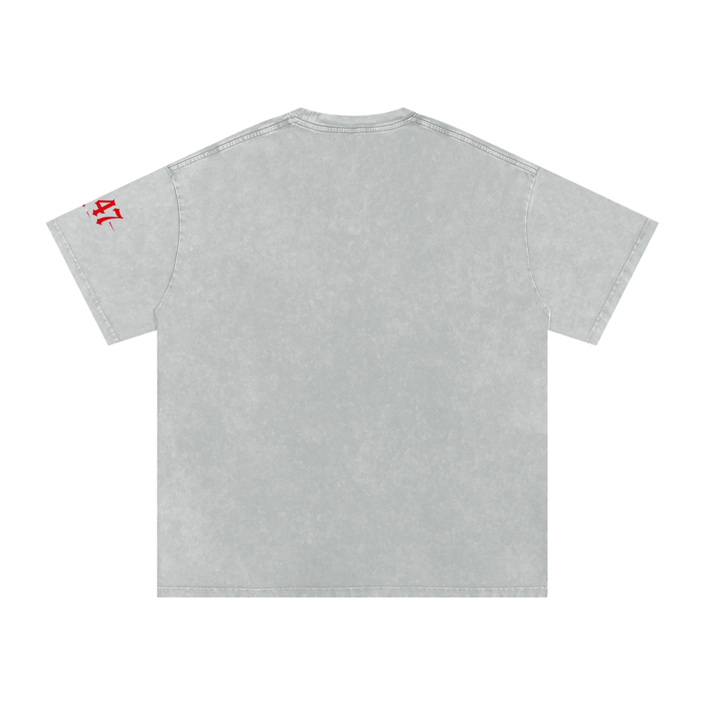“Extraction” Snow Washed Oversized Cotton T-Shirt