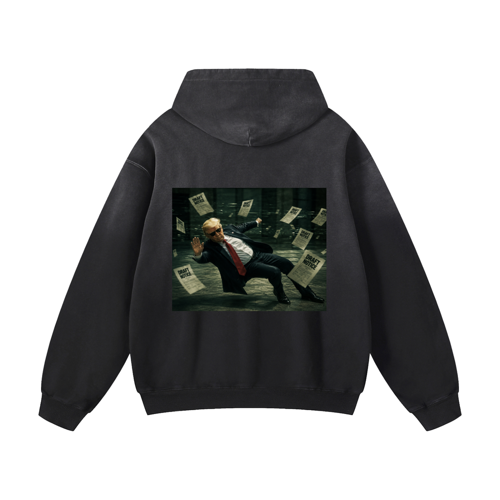 “Draft Dodger” Heavyweight Sunfade Oversized Hoodie