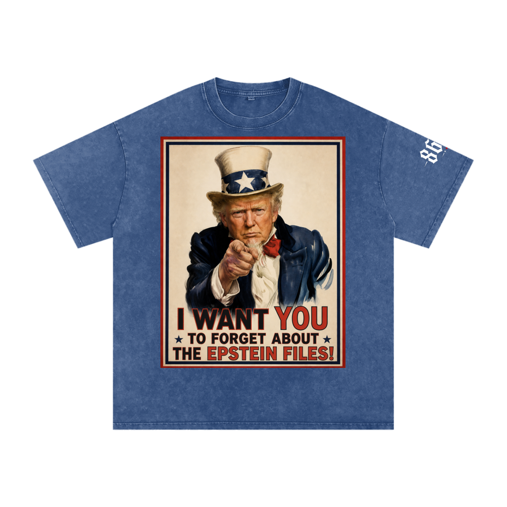 “Uncle Shame” Snow Washed Oversized Cotton T-Shirt