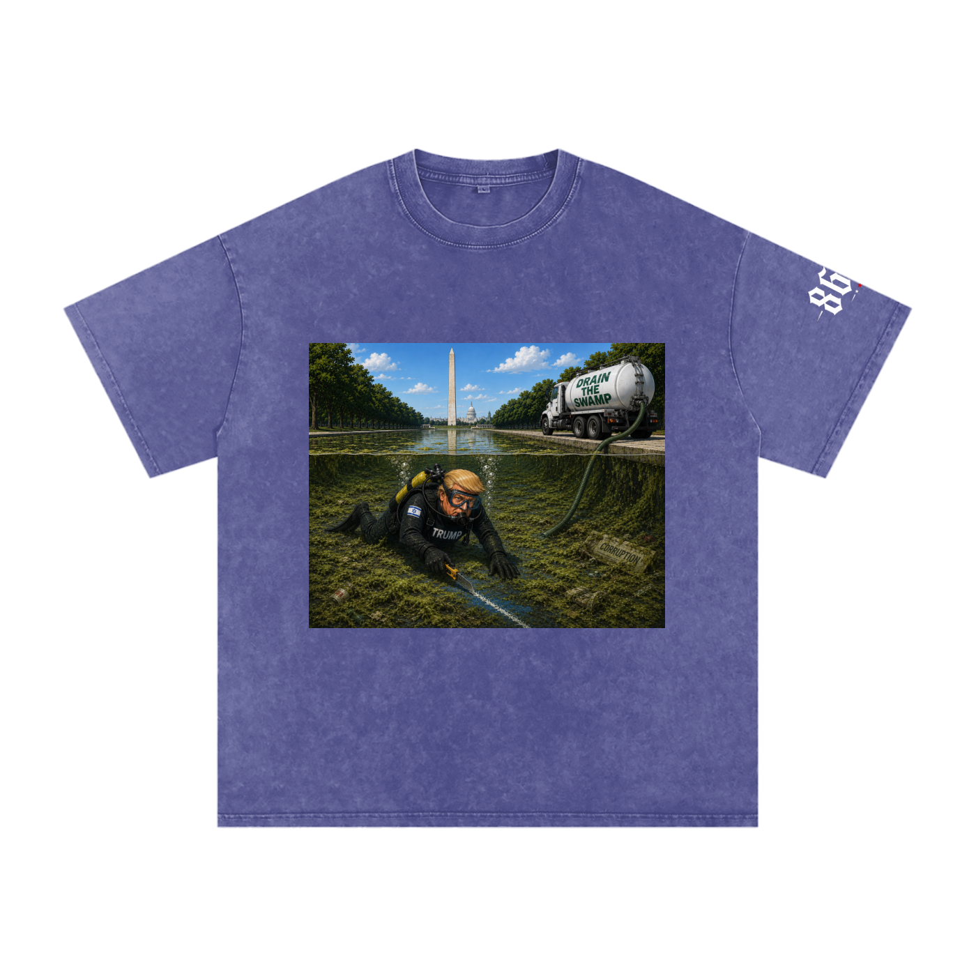 “Vandal” Snow Washed Oversized Cotton T-Shirt