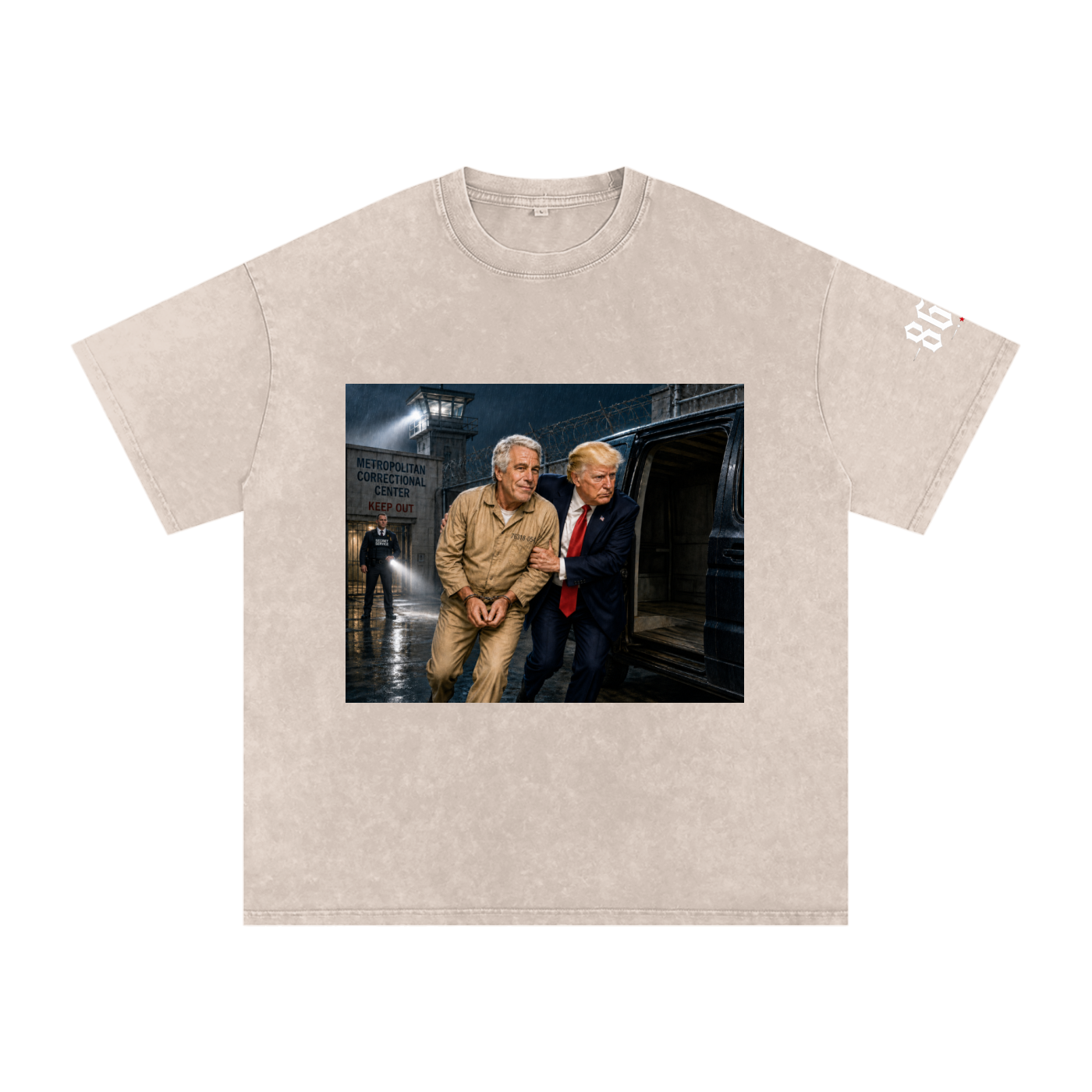 “Extraction” Snow Washed Oversized Cotton T-Shirt