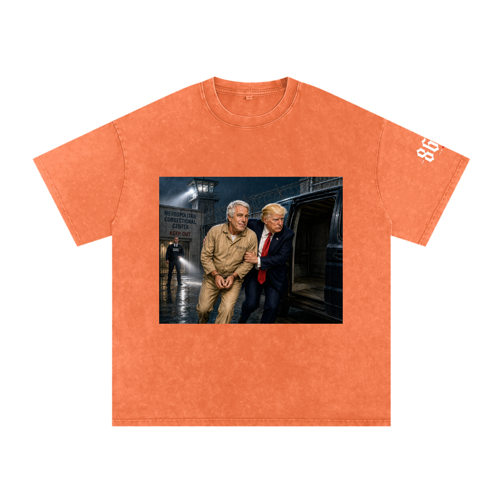 “Extraction” Snow Washed Oversized Cotton T-Shirt