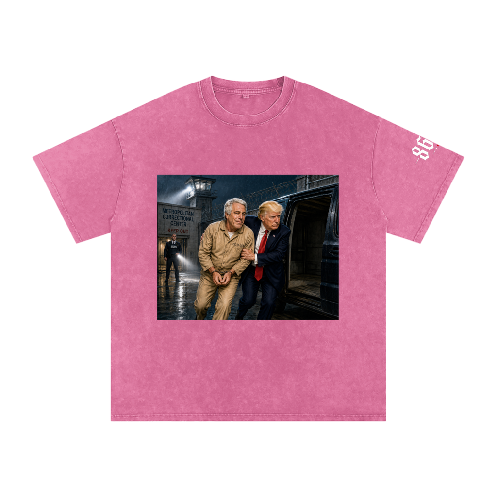“Extraction” Snow Washed Oversized Cotton T-Shirt