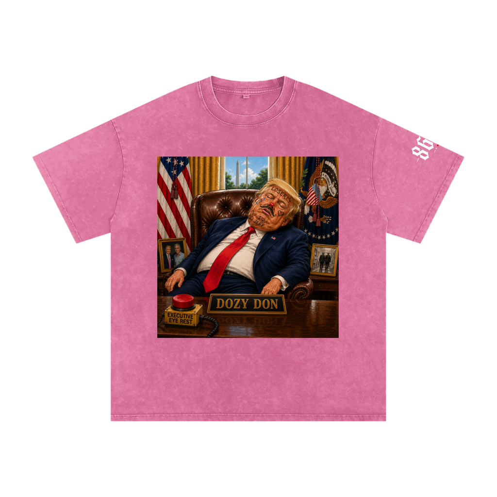“Dozy Don” Snow Washed Oversized Cotton T-Shirt