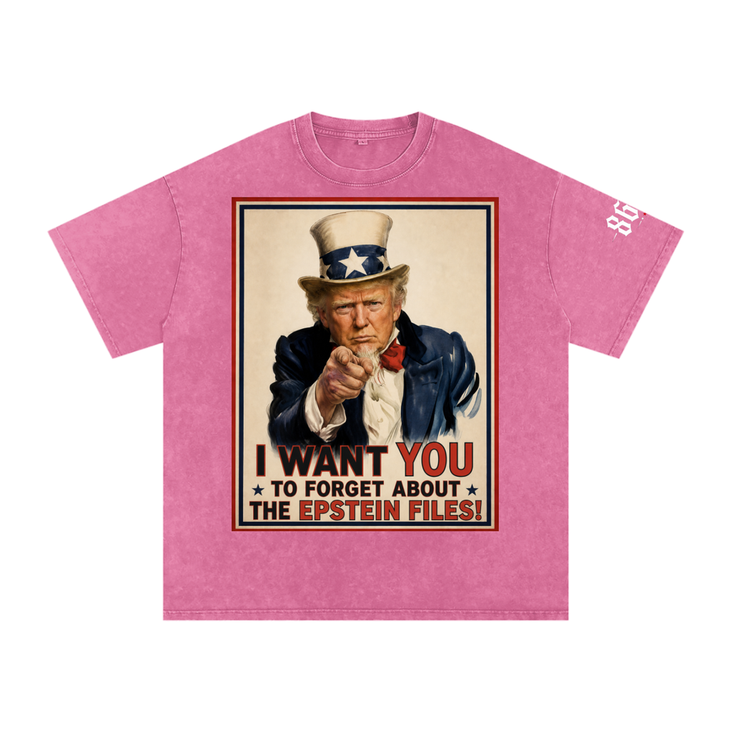 “Uncle Shame” Snow Washed Oversized Cotton T-Shirt