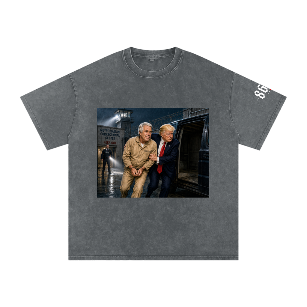 “Extraction” Snow Washed Oversized Cotton T-Shirt
