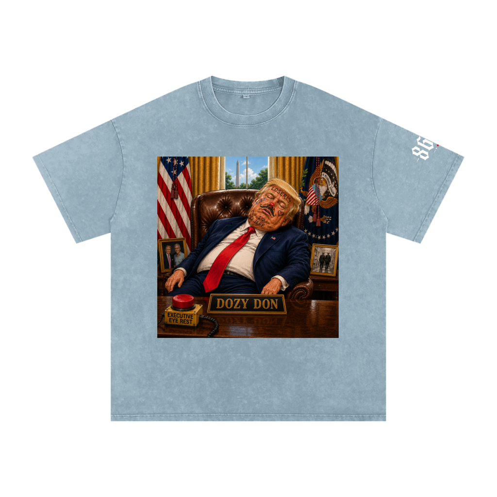 “Dozy Don” Snow Washed Oversized Cotton T-Shirt