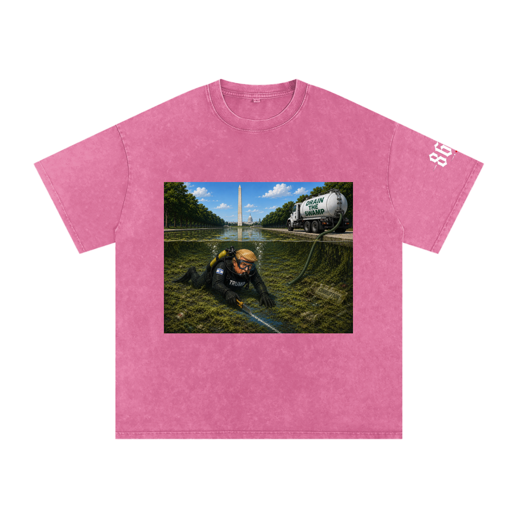 “Vandal” Snow Washed Oversized Cotton T-Shirt