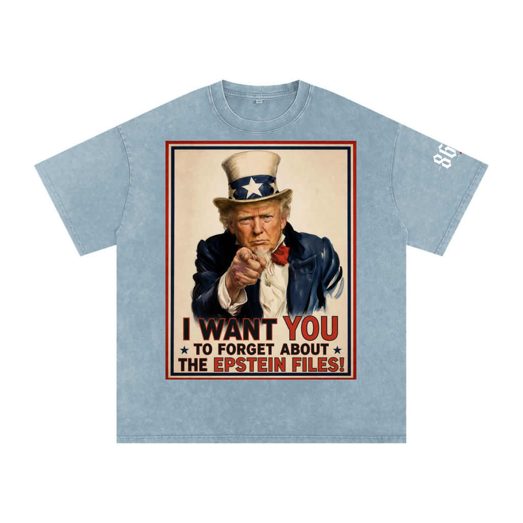 “Uncle Shame” Snow Washed Oversized Cotton T-Shirt