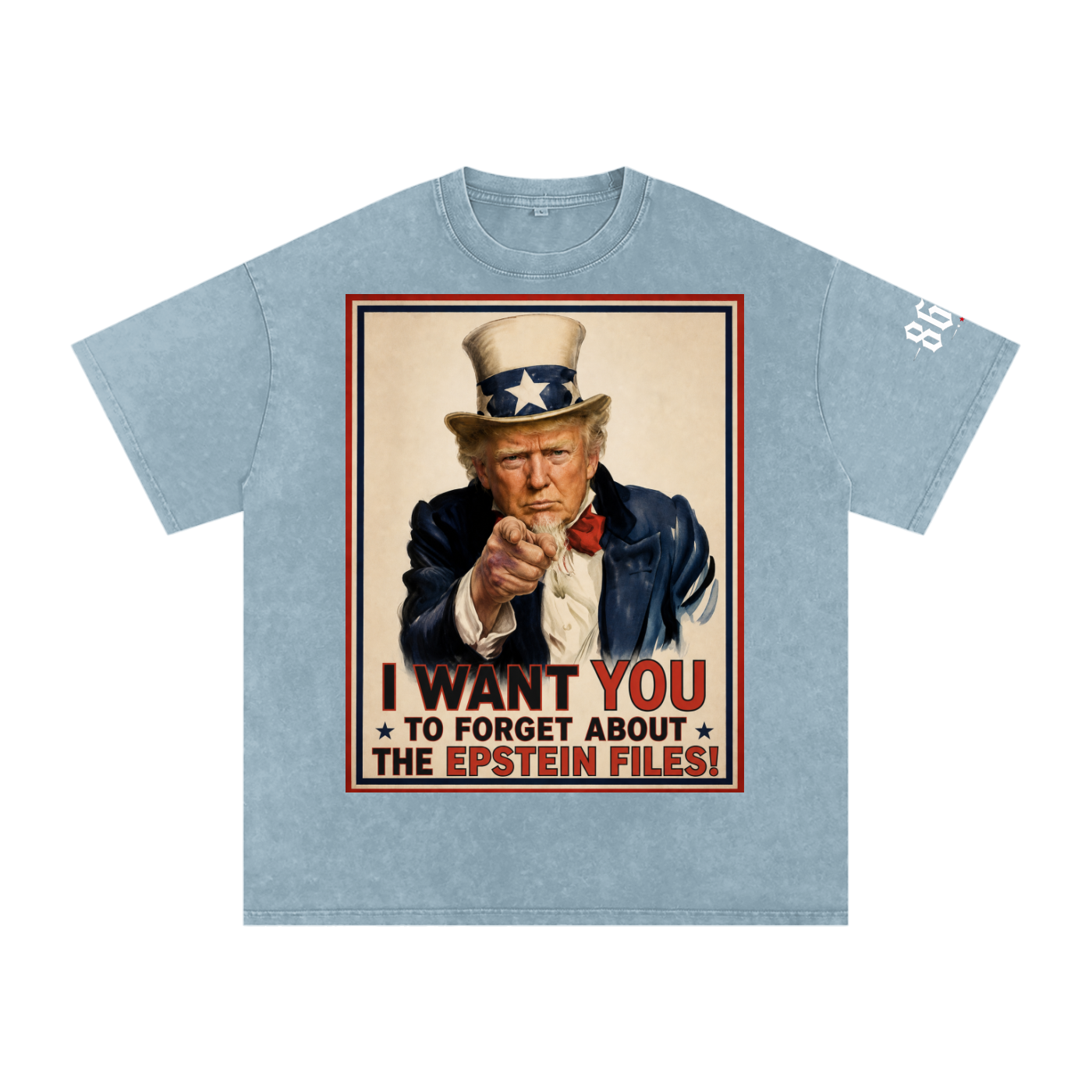 “Uncle Shame” Snow Washed Oversized Cotton T-Shirt