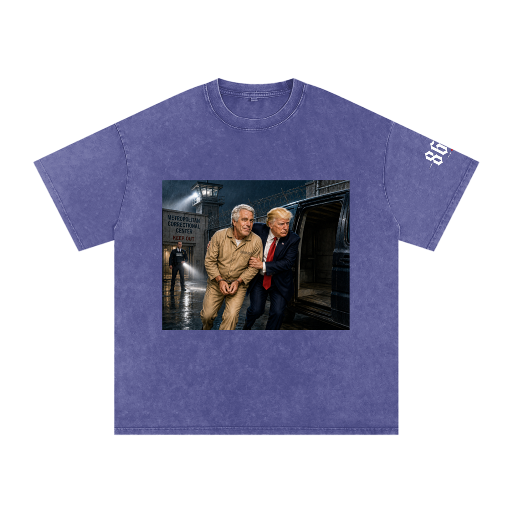 “Extraction” Snow Washed Oversized Cotton T-Shirt
