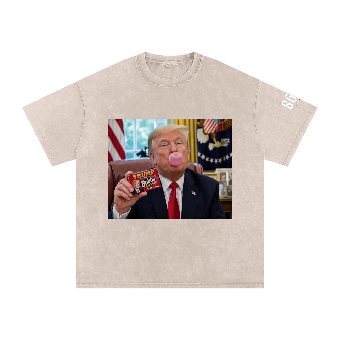 “Blowin’ Bubba” Snow Washed Oversized Cotton T-Shirt