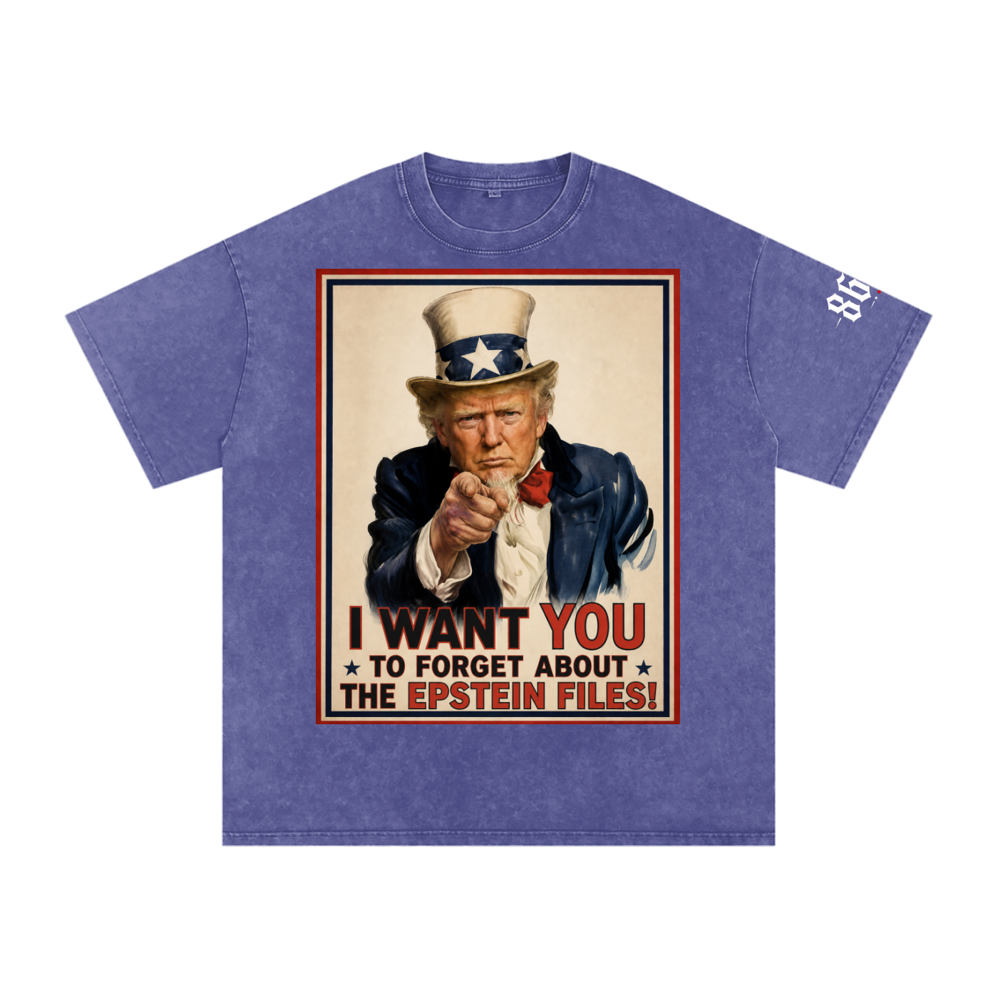 “Uncle Shame” Snow Washed Oversized Cotton T-Shirt
