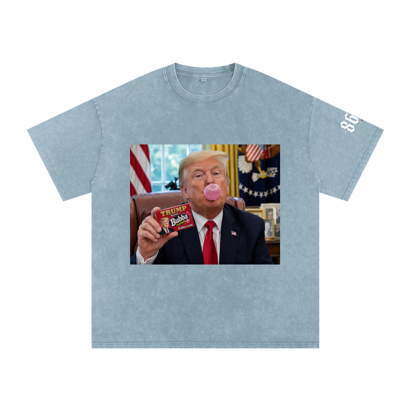 “Blowin’ Bubba” Snow Washed Oversized Cotton T-Shirt