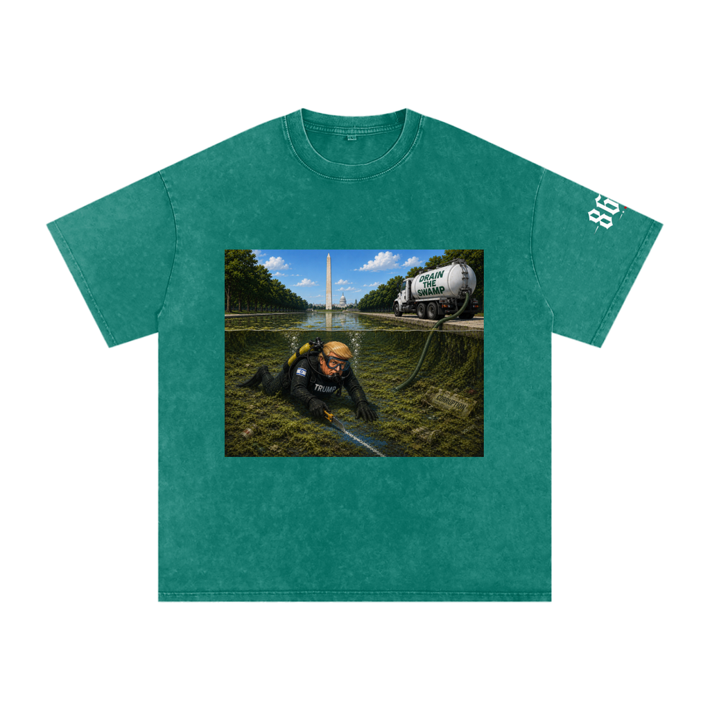 “Vandal” Snow Washed Oversized Cotton T-Shirt