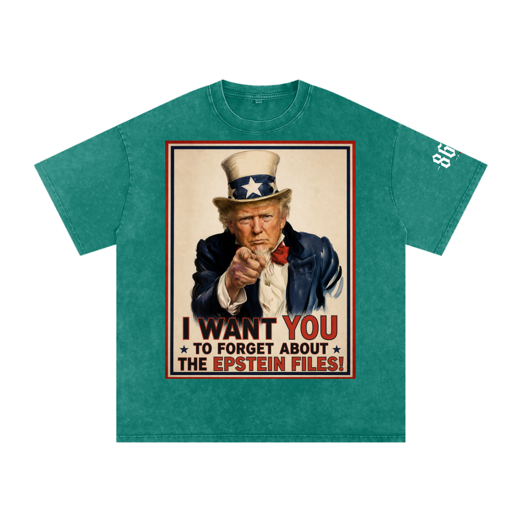 “Uncle Shame” Snow Washed Oversized Cotton T-Shirt