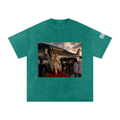 “Qatair Force One” Snow Washed Oversized Cotton T-Shirt