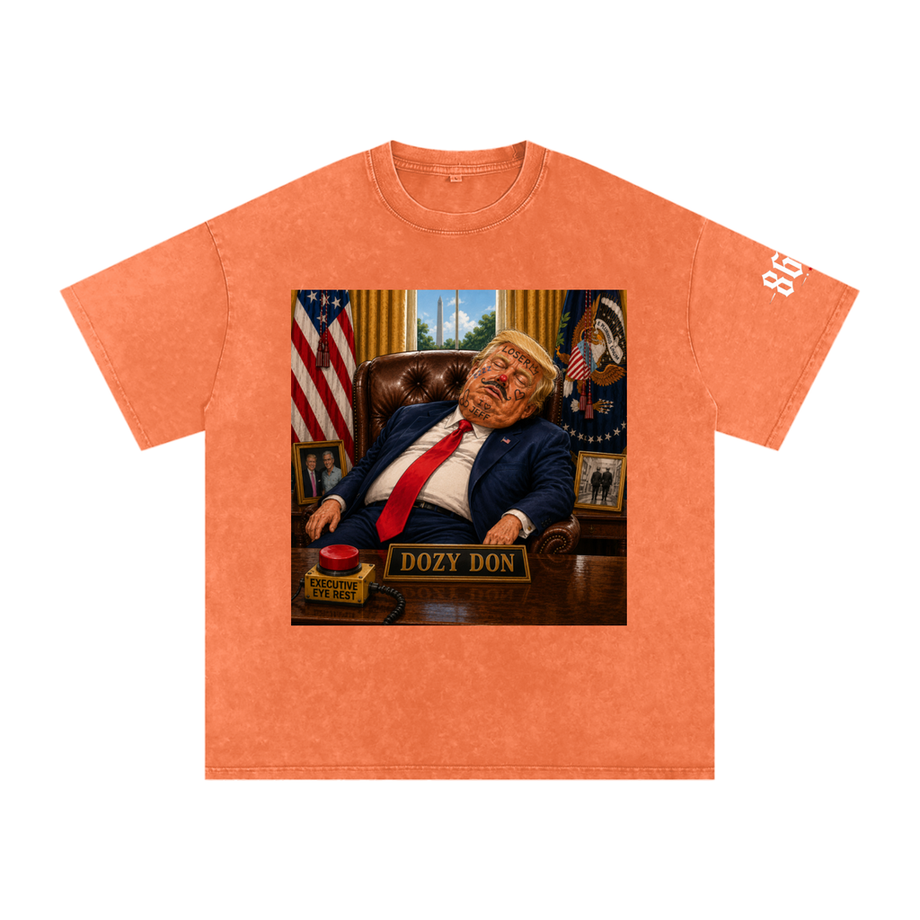 “Dozy Don” Snow Washed Oversized Cotton T-Shirt