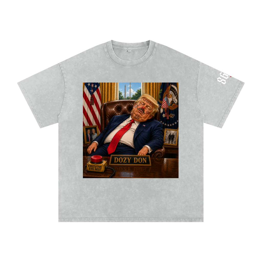 “Dozy Don” Snow Washed Oversized Cotton T-Shirt