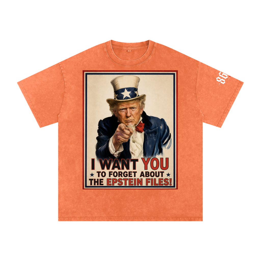 “Uncle Shame” Snow Washed Oversized Cotton T-Shirt