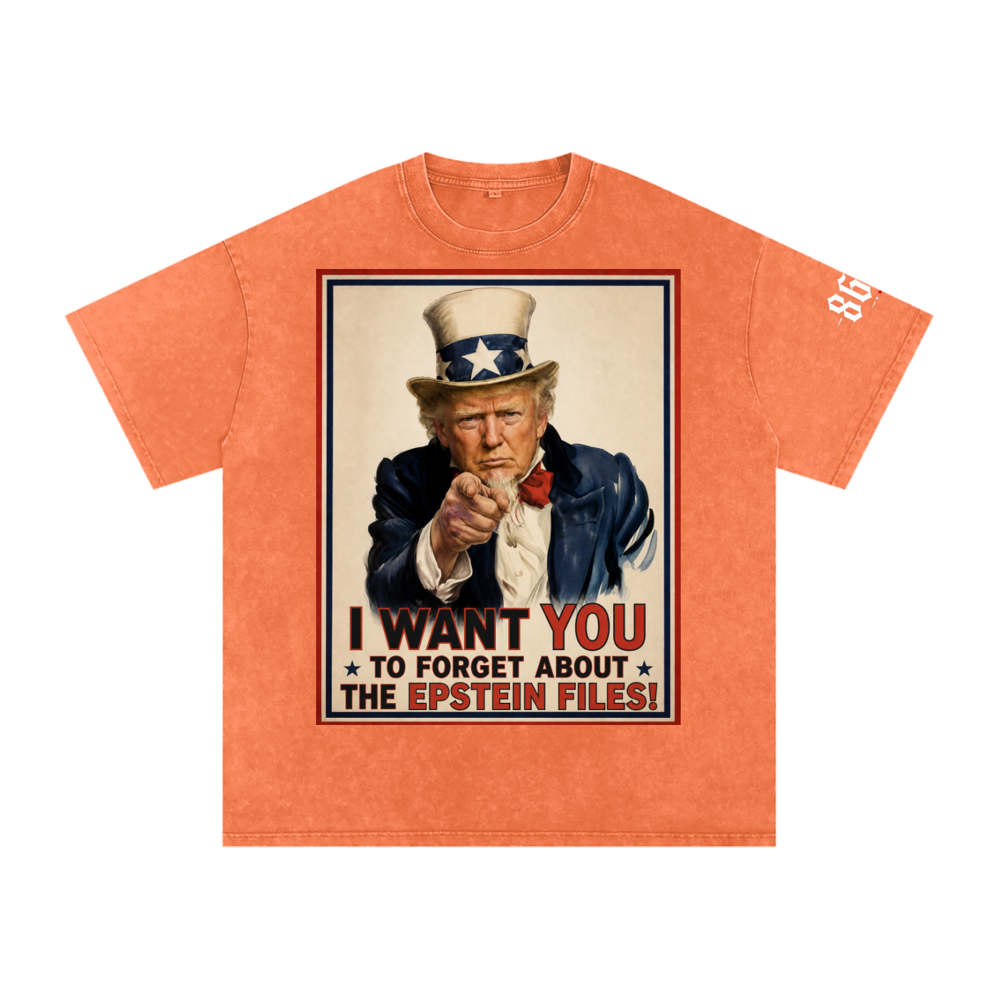“Uncle Shame” Snow Washed Oversized Cotton T-Shirt