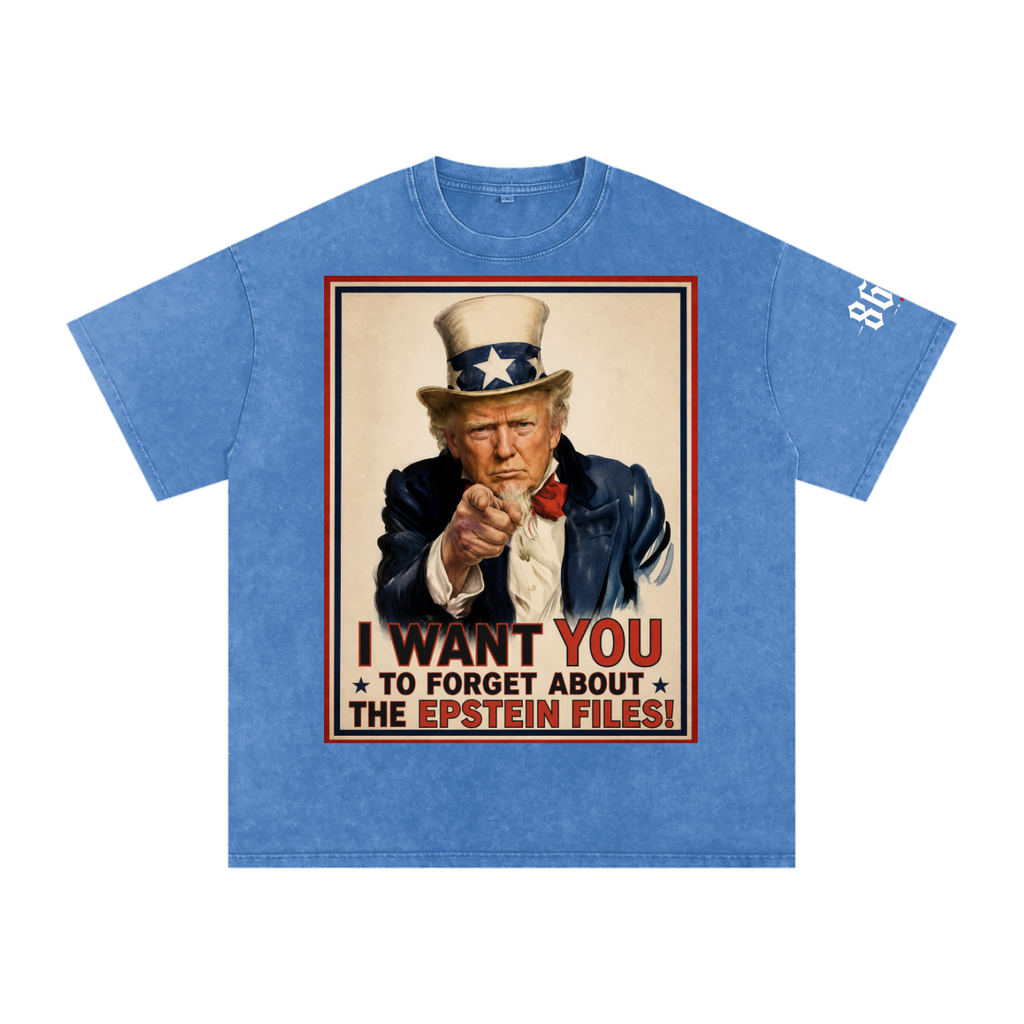 “Uncle Shame” Snow Washed Oversized Cotton T-Shirt