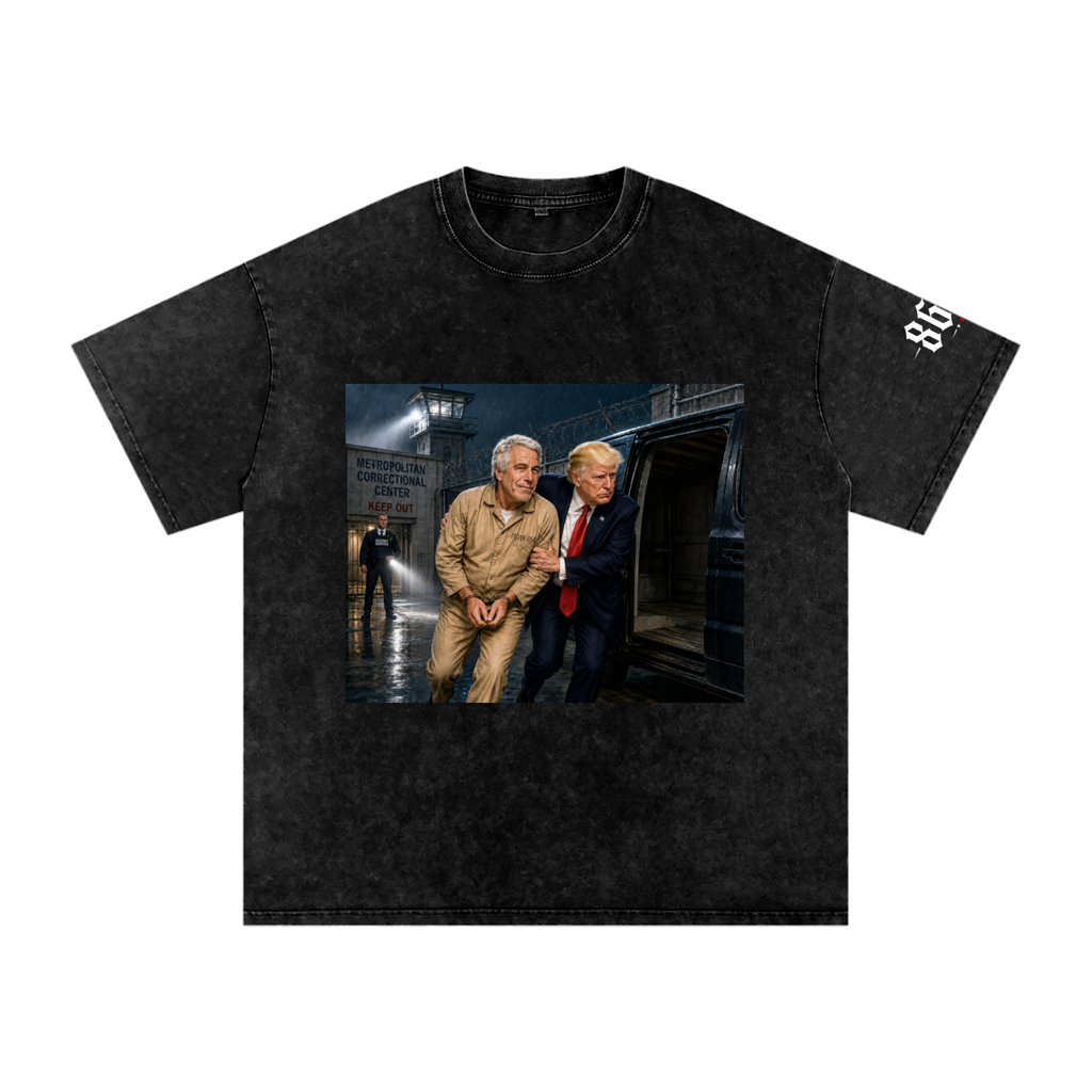 “Extraction” Snow Washed Oversized Cotton T-Shirt