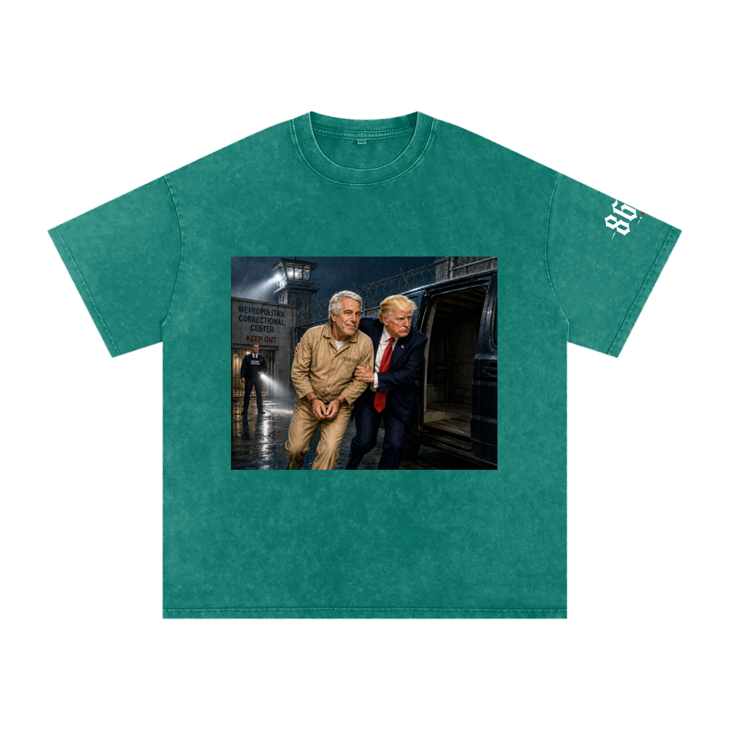 “Extraction” Snow Washed Oversized Cotton T-Shirt